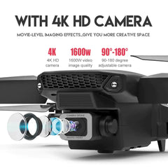 2023 New RC Drone With 4K HD Dual Camera WiFi FPV Foldable Quadcopter +4 Battery Bargain Buzz