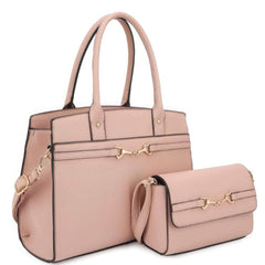 2in1 Matching Design Handle Satchel With Crossbody Bag Bargain Buzz