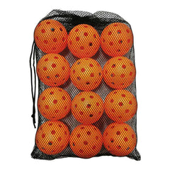 40-Hole Pickleball Set – 12-Pack of Durable Plastic Balls in Multiple Colors with Net Bag Bargain Buzz