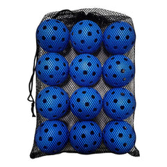 40-Hole Pickleball Set – 12-Pack of Durable Plastic Balls in Multiple Colors with Net Bag Bargain Buzz