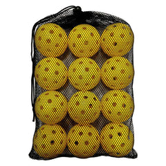 40-Hole Pickleball Set – 12-Pack of Durable Plastic Balls in Multiple Colors with Net Bag Bargain Buzz