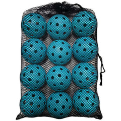 40-Hole Pickleball Set – 12-Pack of Durable Plastic Balls in Multiple Colors with Net Bag Bargain Buzz