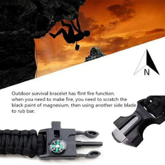 5 in 1 Paracord Survival Tactical Compass Bracelet (2pcs) Bargain Buzz