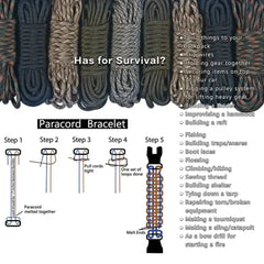 5 in 1 Paracord Survival Tactical Compass Bracelet (2pcs) Bargain Buzz