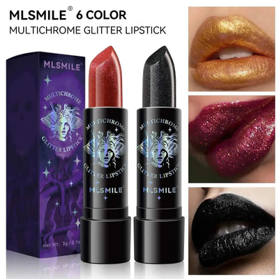 6-Color Glitter Lipstick: Long-Lasting Waterproof Diamond Metallic Shi BargainBzz.com