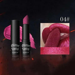 6-Color Glitter Lipstick: Long-Lasting Waterproof Diamond Metallic Shi