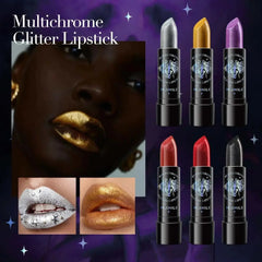 6-Color Glitter Lipstick: Long-Lasting Waterproof Diamond Metallic Shi