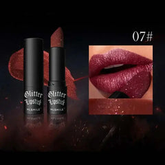 6-Color Glitter Lipstick: Long-Lasting Waterproof Diamond Metallic Shi