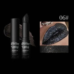 6-Color Glitter Lipstick: Long-Lasting Waterproof Diamond Metallic Shi