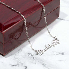 A Gift That Speaks Volumes: Personalized Paw Print Name Necklace for t