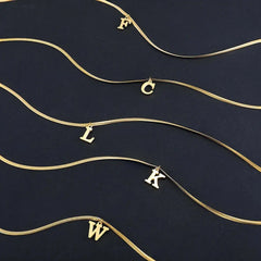 A-Z Alphabet Gold Plated Stainless Steel Pendant