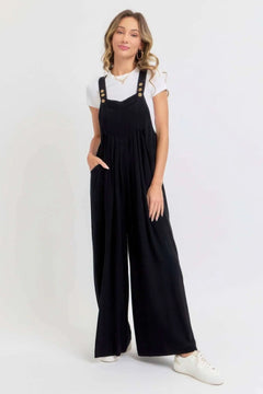 Adjustable Strap Overall Wide Leg Jumpsuit Bargain Buzz