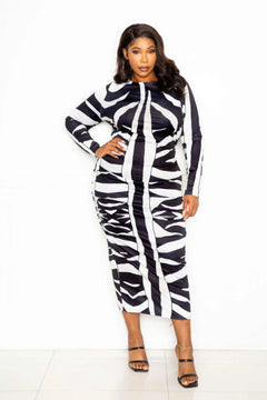 Animal print Ruched bodycon dress BarganBuzz.com