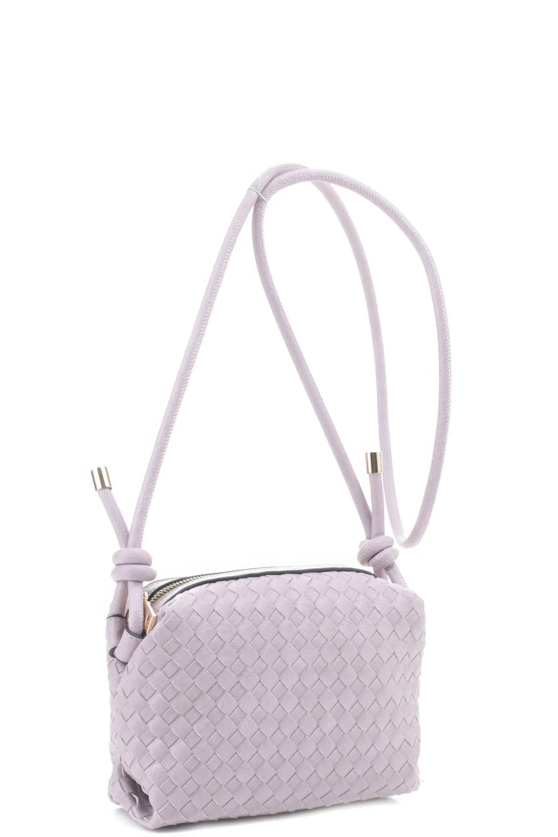 Braid Texture Zipper Crossbody Bag ccwholesaleclothing