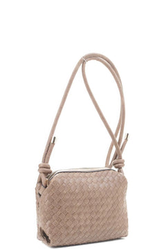 Braid Texture Zipper Crossbody Bag ccwholesaleclothing