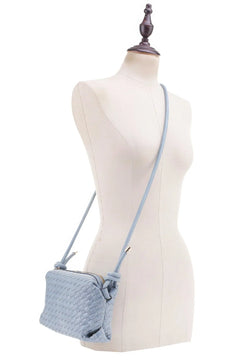 Braid Texture Zipper Crossbody Bag ccwholesaleclothing