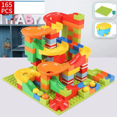 Build & Slide: DIY City Building Blocks with Funnel Slide