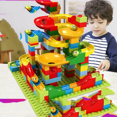 Build & Slide: DIY City Building Blocks with Funnel Slide