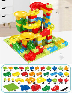 Build & Slide: DIY City Building Blocks with Funnel Slide