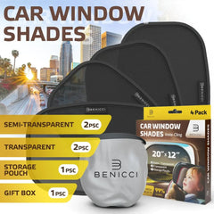 Car Window Sun Shade Pack of 4 - Window Shade Bargain Buzz