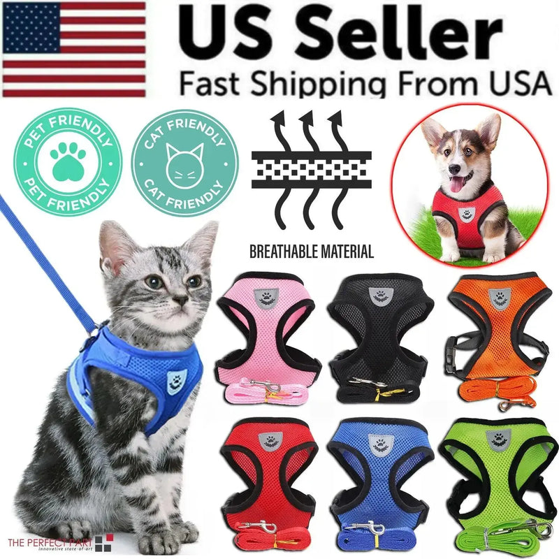 Cat Dog Pet Harness Adjustable Control Vest Dogs Reflective S M L XL Leash BargainBuzz.com