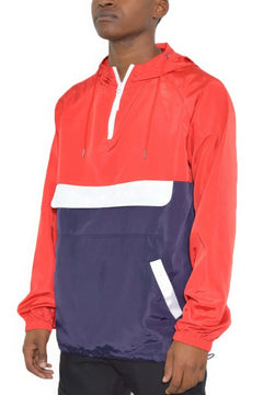 Color Block Anorak Jacket Pullover Windbreaker Bargain Buzz