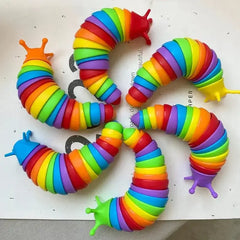 Colorful Articulated Slug Snail Fidget Toy - Fun and Calm for All Ages