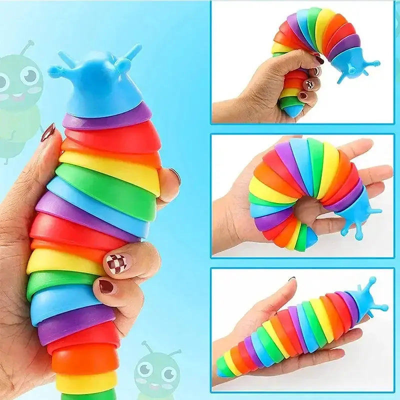 Colorful Articulated Slug Snail Fidget Toy - Fun and Calm for All Ages BargainBuzz.com