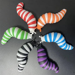 Colorful Articulated Slug Snail Fidget Toy - Fun and Calm for All Ages