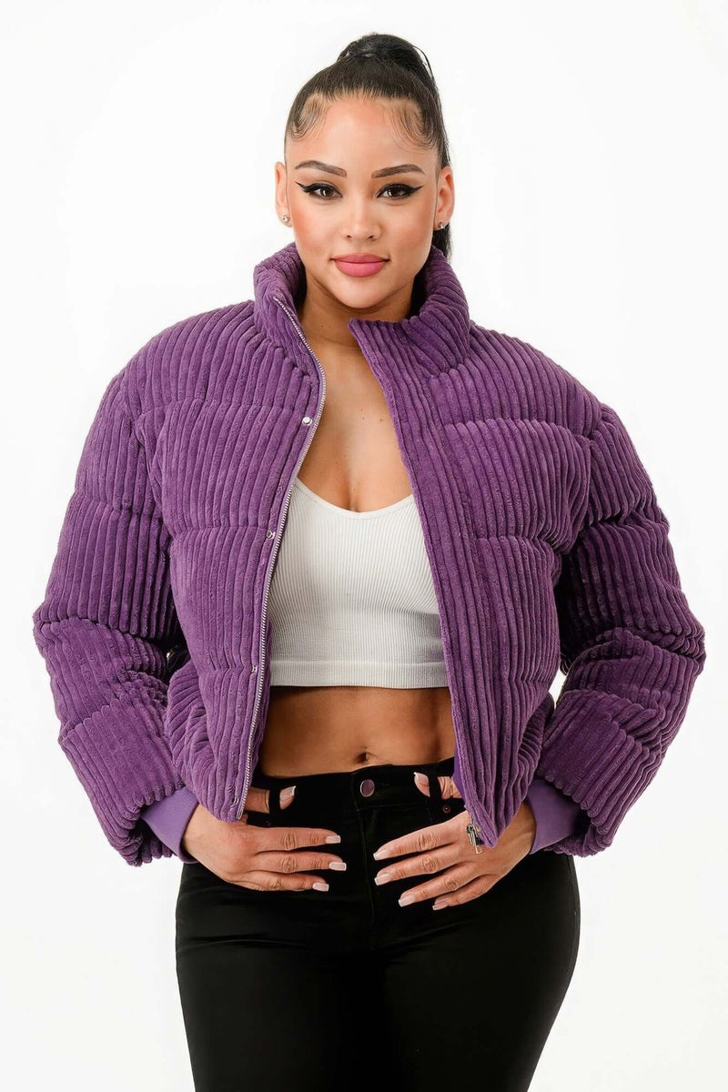 Corduroy Puffer Jacket BargainBuzz.com