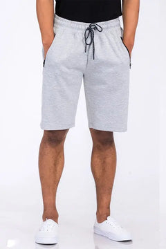 Cotton Blend Lounge Sweat Shorts with Zipper Pockets ccwholesaleclothing