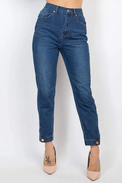 Cuffed-button Mom Jeans BargainBuzz.com