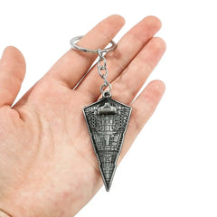 Disney Star Wars Metal Keychain | Vintage Style Class Star Destroyer Pendant 