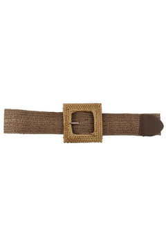 Fashion Square Straw Buckle Belt ccwholesaleclothing