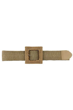 Fashion Square Straw Buckle Belt ccwholesaleclothing