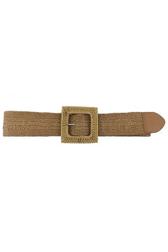 Fashion Square Straw Buckle Belt ccwholesaleclothing