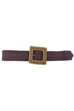 Fashion Square Straw Buckle Belt ccwholesaleclothing