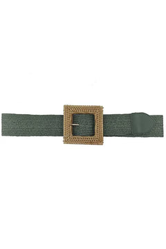 Fashion Square Straw Buckle Belt ccwholesaleclothing