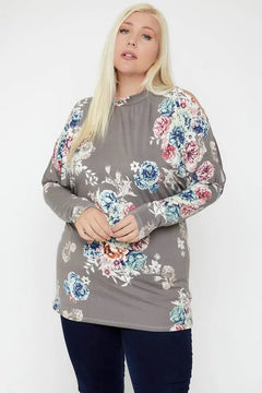 Flattering Cutout Details Floral Print Top Bargain Buzz