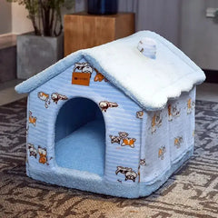 Foldable Winter Warm Dog House Kennel Bed Mat for Small to Medium Pets Bargain Buzz