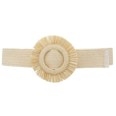 Fringe Circle Straw Belt ccwholesaleclothing