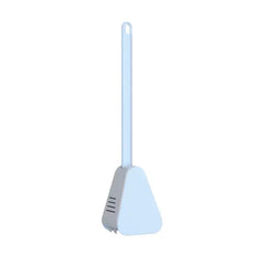 Sleek silicone toilet brush with modern holder for effective cleaning in stylish bathroom settings.