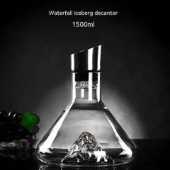 Iceberg Waterfall Wine Decanter – Elegant Crystal Red Wine Aerator for Fast, Smooth Pour (1500ml/1800ml) Bargain Buzz