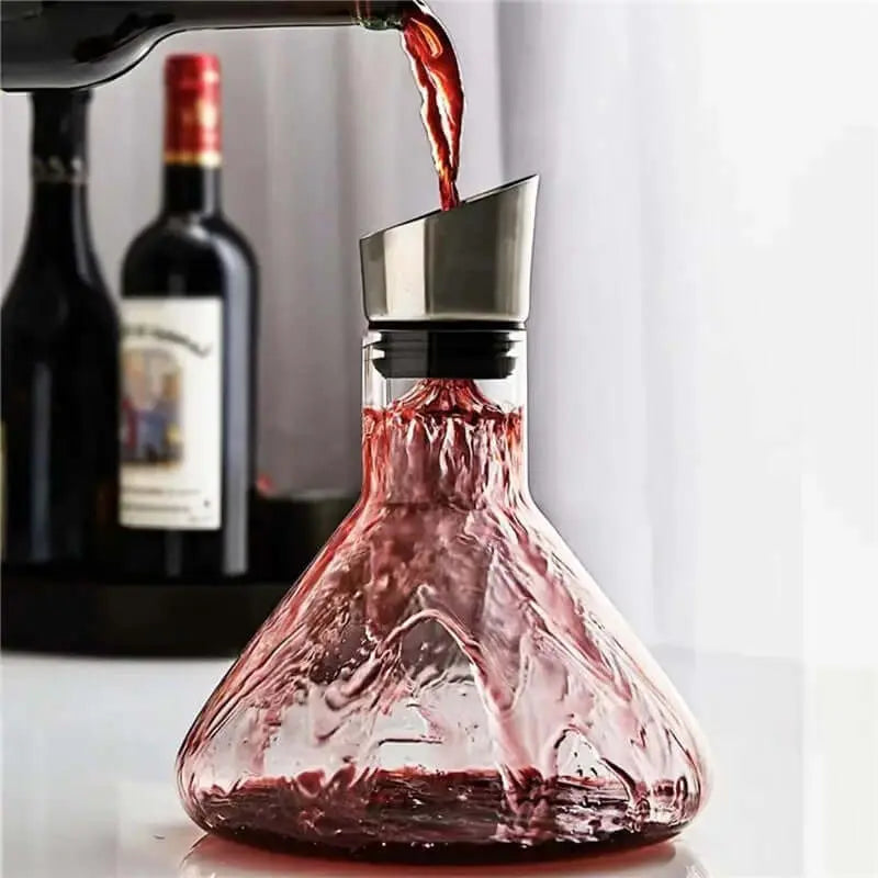 Iceberg Waterfall Wine Decanter – Elegant Crystal Red Wine Aerator for Fast, Smooth Pour (1500ml/1800ml) Bargain Buzz