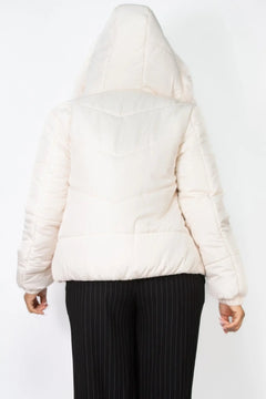 Insulated Zip-up Faux Fur Hooded Jacket ccwholesaleclothing