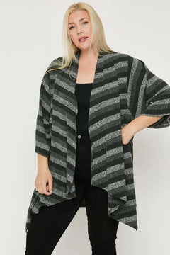 Kimono Style Striped Cardigan Bargain Buzz