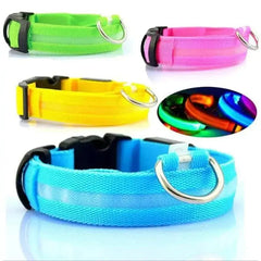 LED Adjustable Dog Collar Blinking Flashing Light Up Glow Pets Safety Waterproof Bargain Buzz