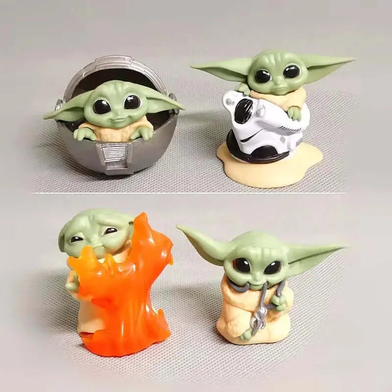 Mandalorians, Yoda Baby, Cake Decoration Action Dolls