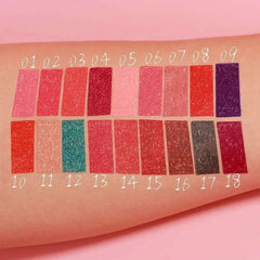 Matte Glitter Liquid Lipstick: Long-Lasting, 18 Colors, Nourishing Shi