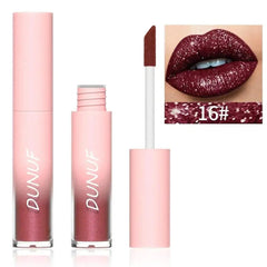 Matte Glitter Liquid Lipstick: Long-Lasting, 18 Colors, Nourishing Shi